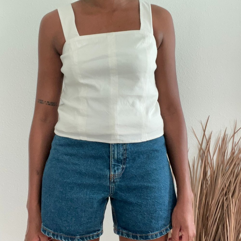 Vince linen blend tank